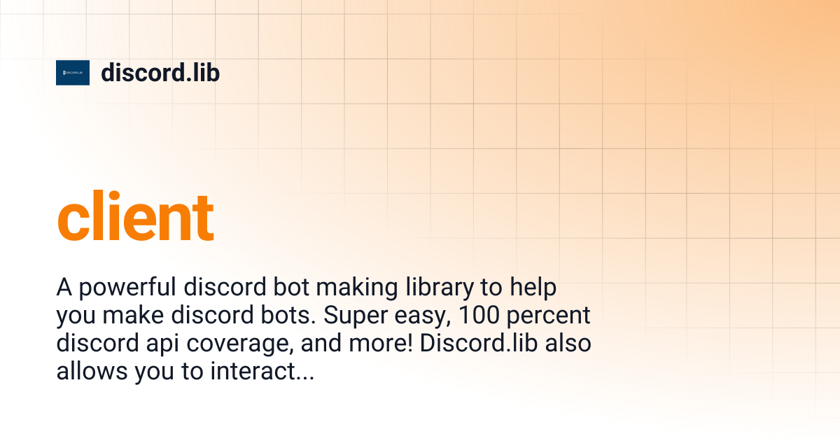 client | discord.lib